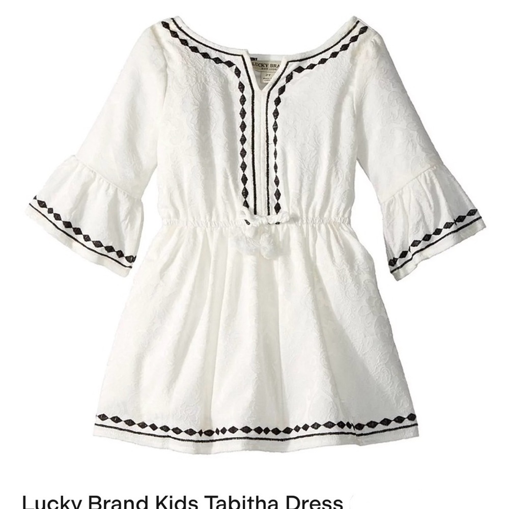 Lucky Brand Ivory Dress with Black Accents